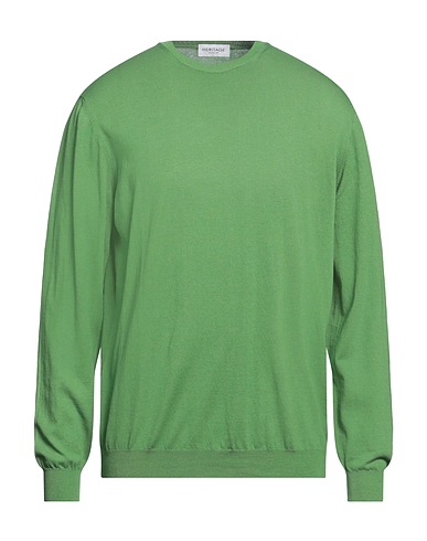 HERITAGE Pullover Verde 100% Cotone