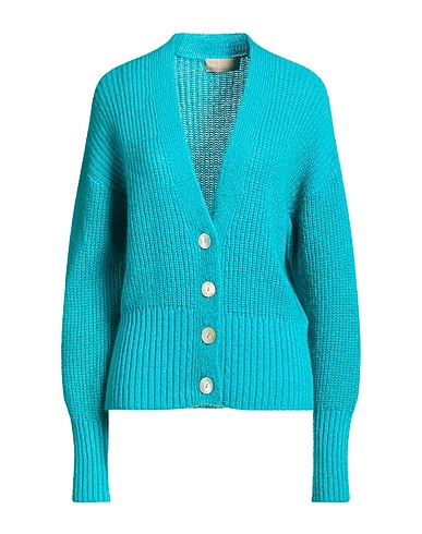 120% LINO Cardigan Turquoise 33% Cashmere, 28% Mohair wool, 22% Wool, 17% Polyamide