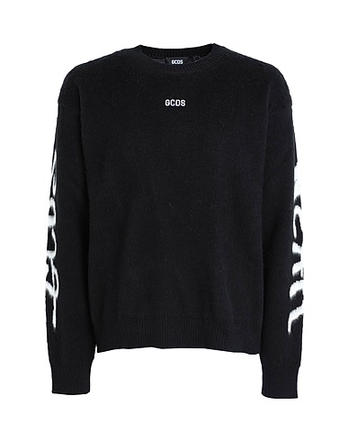 GCDS Sweater Black 50% Virgin Wool, 50% Acrylic