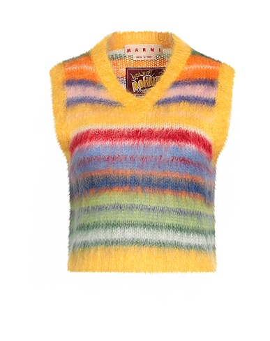 MARNI Jumper Yellow 67% Mohair wool, 28% Polyamide, 5% Wool
