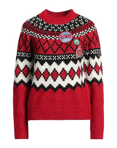 DESIGUAL Pullover Rot 57% Polyester, 39% Acryl, 3% Elastan, 1% Wolle