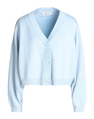 EDITED Cardigan Bailee Cardigan (GRS)
 Sky blue 50% Recycled polyester, 34% Organic cotton, 9% Wool, 7% Polyamide