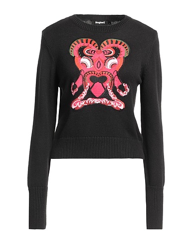 DESIGUAL Jumper Black 53% Cotton, 39% Polyamide, 6% Wool, 2% Viscose