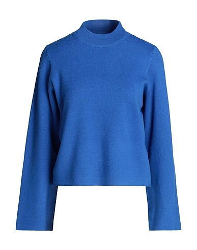 VERO MODA Polo neck Blue 50% EcoVero™ viscose, 28% Polyester, 22% Nylon