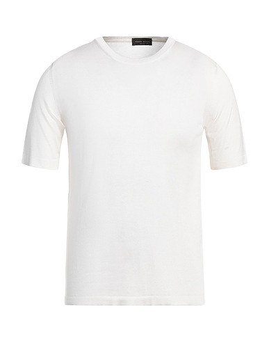 ROBERTO COLLINA Pullover Off white 100% Seta