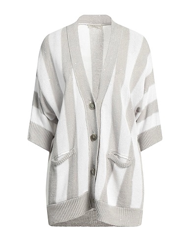LE TRICOT PERUGIA Cardigan Grigio chiaro 69% Lino, 30% Cotone, 1% Poliestere