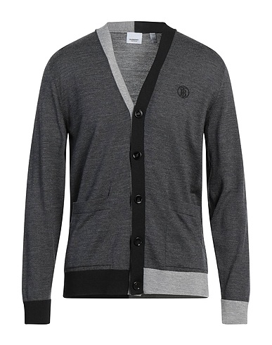BURBERRY Cardigan Charcoal 76% Wool, 22% Silk, 1% Polyamide, 1% Elastane