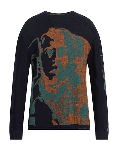 MAISON FLÂNEUR Pullover Blu notte 86% Lana, 10% Lana di alpaca, 4% Poliammide