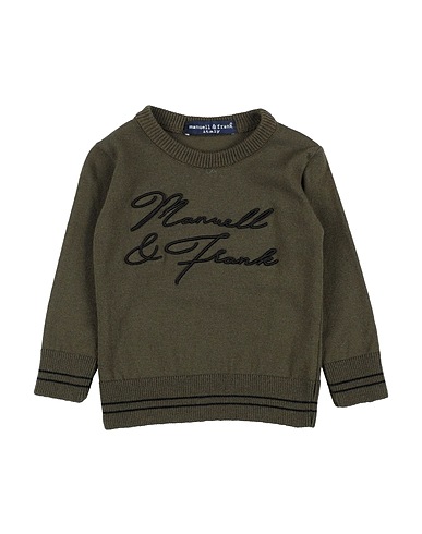 MANUELL & FRANK Sweater Military green 50% Synthetic fibers, 50% Wool