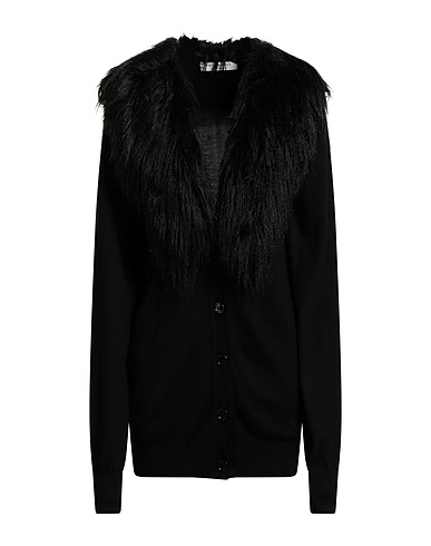 PHILOSOPHY di LORENZO SERAFINI Cardigan Nero 75% Lana Vergine, 25% Seta, Modacrilico, Acrilico, Poliestere