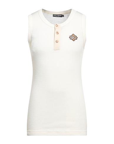 DOLCE&GABBANA Sleeveless sweater Ivory 80% Wool, 20% Polyamide, Viscose