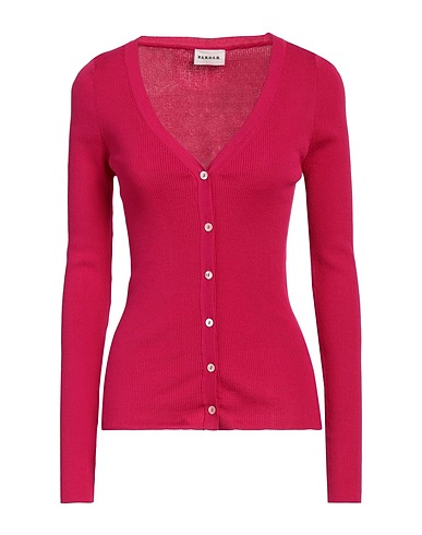 P.A.R.O.S.H. Cardigan Fuchsia 82% Cotton, 18% Polyamide