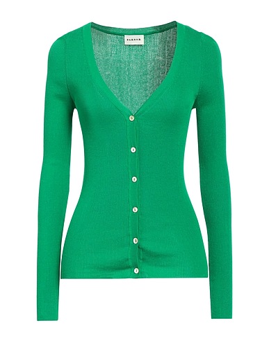 P.A.R.O.S.H. Strickjacke Smaragdgrün 82% Baumwolle, 18% Polyamid
