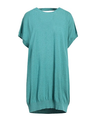 W  DABLIU Pullover Verde petrolio 100% Cotone