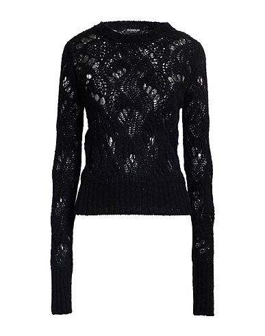 DONDUP Jumper Black 50% Virgin Wool, 30% Polyamide, 20% Alpaca wool