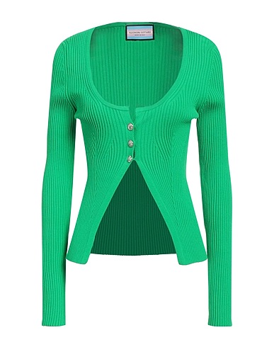 ELEONORA GOTTARDI Cardigan Light green 70% Viscose, 30% Polyester