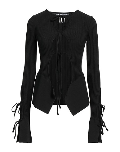 ANDREĀDAMO Cardigan Black 80% Viscose, 10% Polyester, 9% Polyamide, 1% Elastane