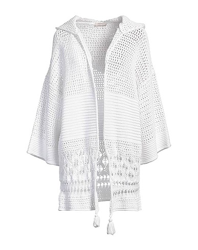 AGNONA Cardigan White 68% Viscose, 32% Polyester, Metallic fiber