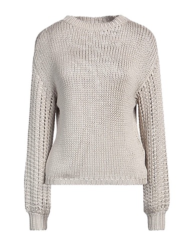 AGNONA Jumper Beige 84% Silk, 16% Polyamide, Metallic fiber