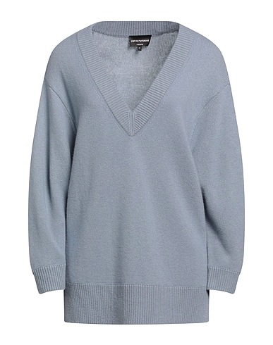 EMPORIO ARMANI Maglia in Cachemire Celeste 100% Cachemire