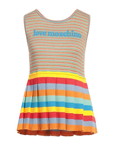 LOVE MOSCHINO Sleeveless sweater Orange 50% Cotton, 40% Viscose, 5% Polyamide, 5% Polyester