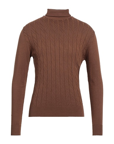 PRIMO EMPORIO Polo neck Brown 70% Viscose, 30% Nylon