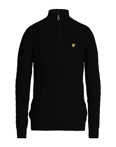 LYLE & SCOTT Jumper with zip Black 100% Cotton
