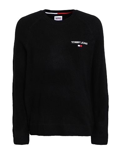 TOMMY JEANS Jumper Black 77% Acrylic, 19% Polyester, 4% Elastane