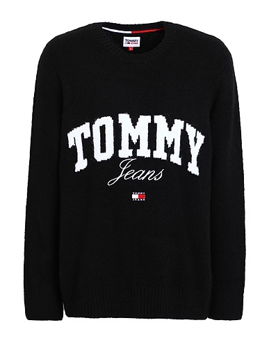 TOMMY JEANS Jumper Black 61% Acrylic, 23% Polyamide, 16% Polyester