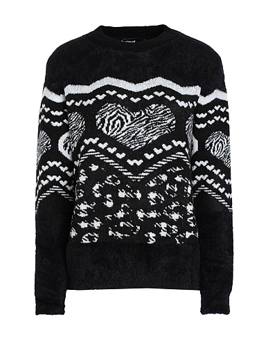 DESIGUAL Jumper Black 49% Polyamide, 45% Acrylic, 3% Polyester, 2% Elastane, 1% Metallic fiber