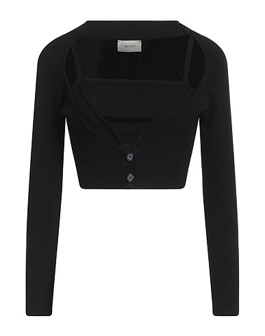 VICOLO Pullover Schwarz 72% Viskose EcoVero™, 28% Polyester