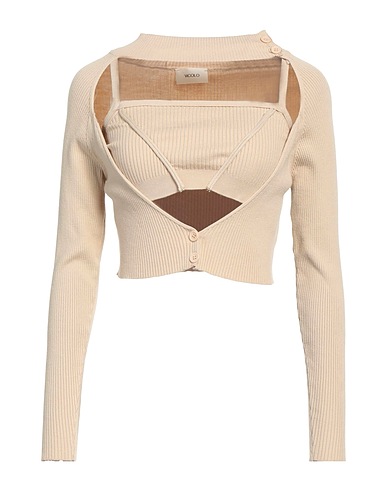 VICOLO Jumper Beige 72% EcoVero™ viscose, 28% Polyester
