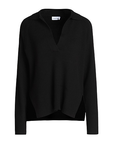 CALVIN KLEIN Pullover Schwarz 48% Baumwolle, 47% Polyamid, 5% Wolle