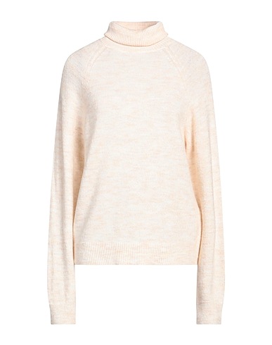 PIECES Polo neck Ivory 50% Recycled polyester, 32% Polyester, 15% Acrylic, 3% Elastane