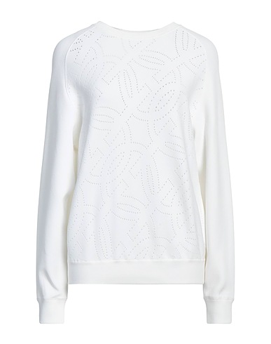 FERRAGAMO Jumper White 73% Viscose, 20% Polyester, 5% Polyamide, 2% Elastane, Lambskin