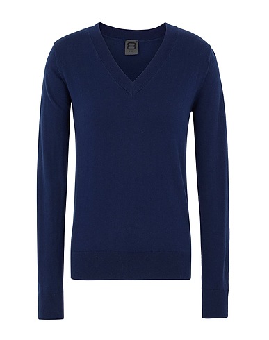 8 by YOOX Jumper Midnight blue 70% Organic cotton, 20% Polyamide, 10% Silk