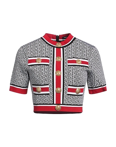BALMAIN Jumper White 88% Viscose, 10% Polyester, 2% Polyamide