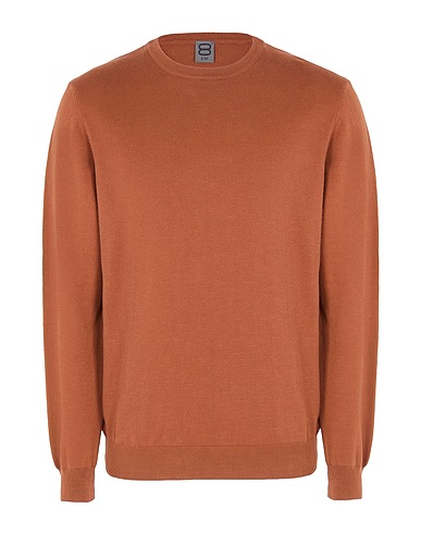 8 by YOOX Jumper Brown 100% Organic cotton
