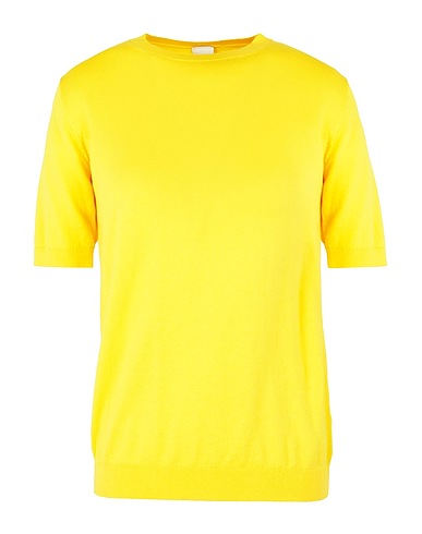 8 by YOOX Jumper Yellow 70% Organic cotton, 20% Polyamide, 10% Silk
