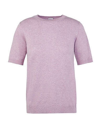 8 by YOOX Pullover Malve 70% Organische Baumwolle, 20% Polyamid, 10% Seide