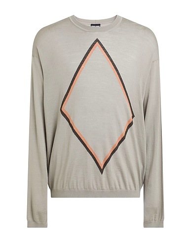 GIORGIO ARMANI Pullover Grigio chiaro 100% Lana Vergine