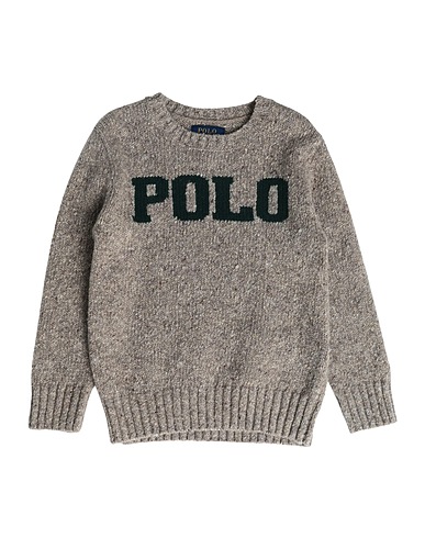POLO RALPH LAUREN Jumper Logo Wool-Blend Sweater
 Taupe 31% Recycled wool, 29% Wool, 20% Viscose, 20% Nylon