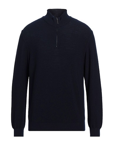 SVEVO Sweater with zip Midnight blue 100% Wool