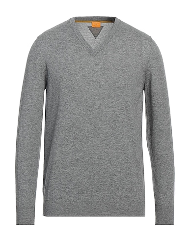 SVEVO Cashmere jumper Grey 100% Cashmere, Soft Leather