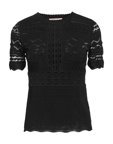 TWINSET Sweater Black 65% Viscose, 35% Polyamide, Cotton