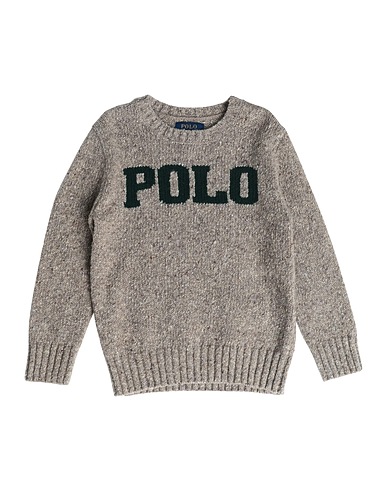 POLO RALPH LAUREN Jumper Logo Wool-Blend Sweater
 Taupe 31% Recycled wool, 29% Wool, 20% Viscose, 20% Nylon