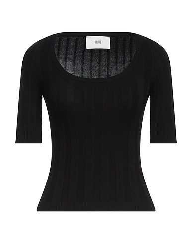 SOLOTRE Jumper Black 70% Viscose, 30% Polyester
