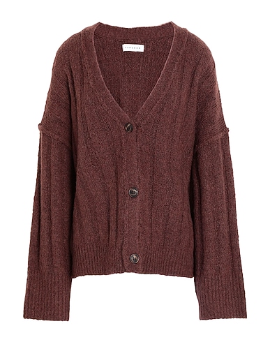 TOPSHOP Cardigan Brown 76% Polyester, 23% Nylon, 1% Elastane