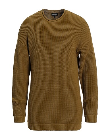 GIORGIO ARMANI Jumper Military green 70% Cotton, 30% Polyamide