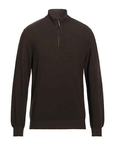 SVEVO Polo neck Dark brown 100% Wool